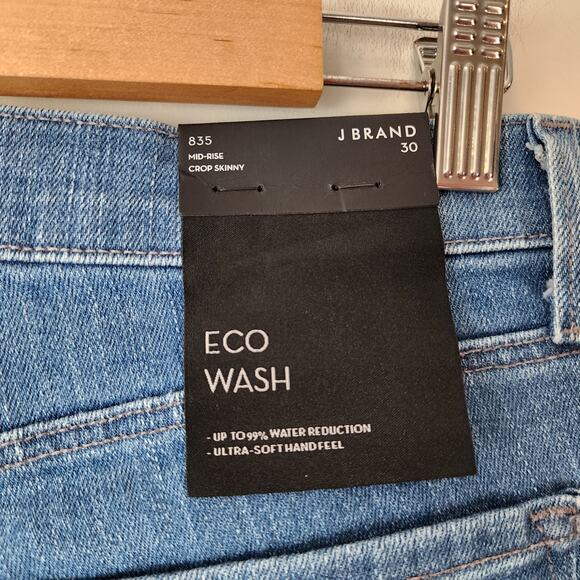 J. Brand Mid Rise Crop Skinny Jeans Women's 30 Eco Wash Denim NWT - Picture 7 of 12